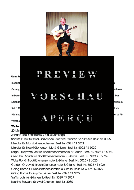 gallery: Over The Clouds (Partitur), , Ensemble Blockflöten und Gitarre