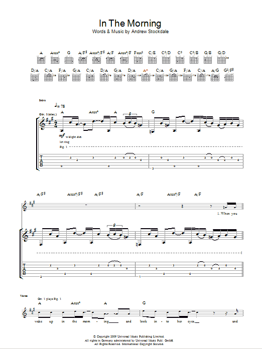 Produktgalerie: Seite 1 von 1 In The Morning, Wolfmother, Gitarre