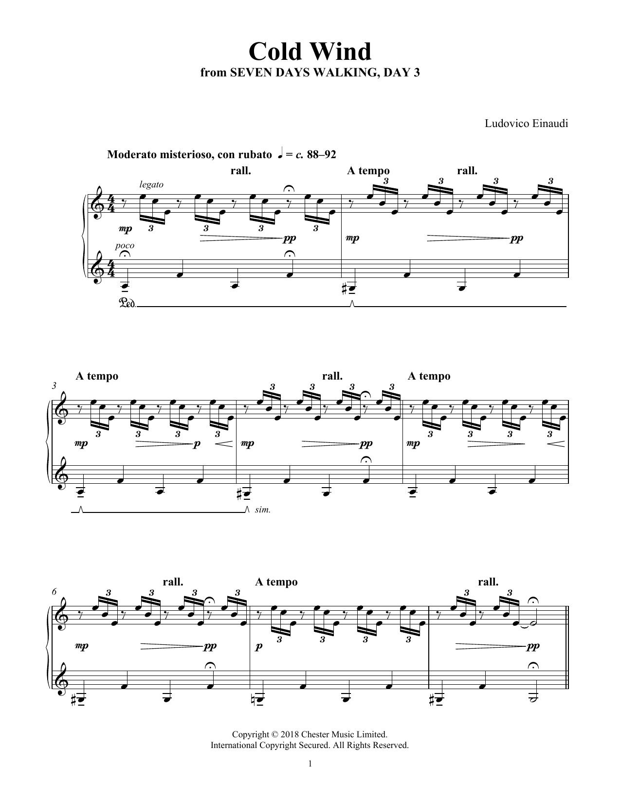 Produktbild zu: Cold Wind (from Seven Days Walking: Day 3)