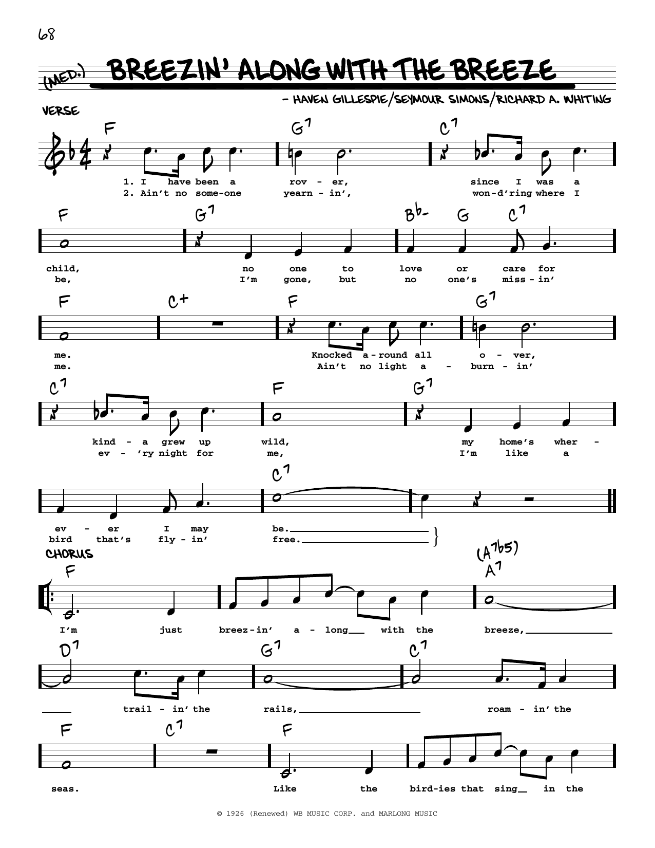 Produktbild zu: Breezin' Along With The Breeze (arr. Robert Rawlins)