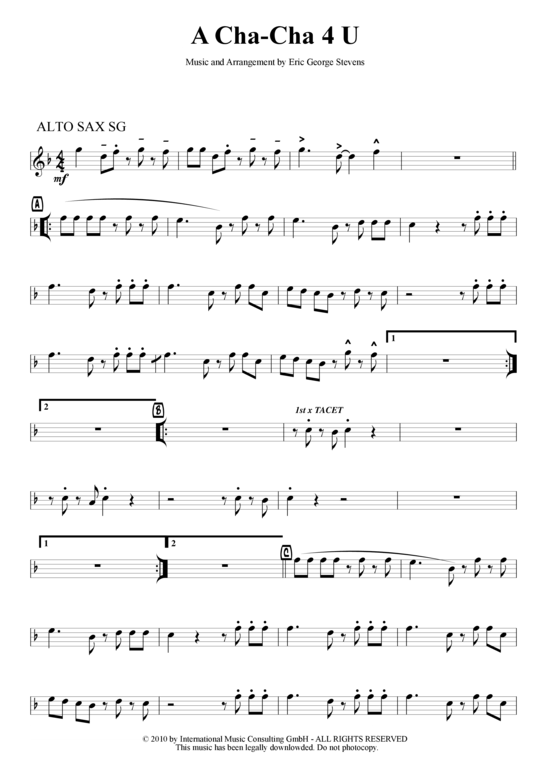 Product picture to: A Cha-Cha 4 U Eric George Stevens