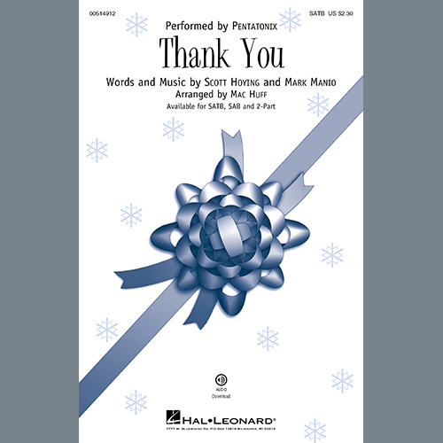 cover: Thank You (arr. Mac Huff), Pentatonix