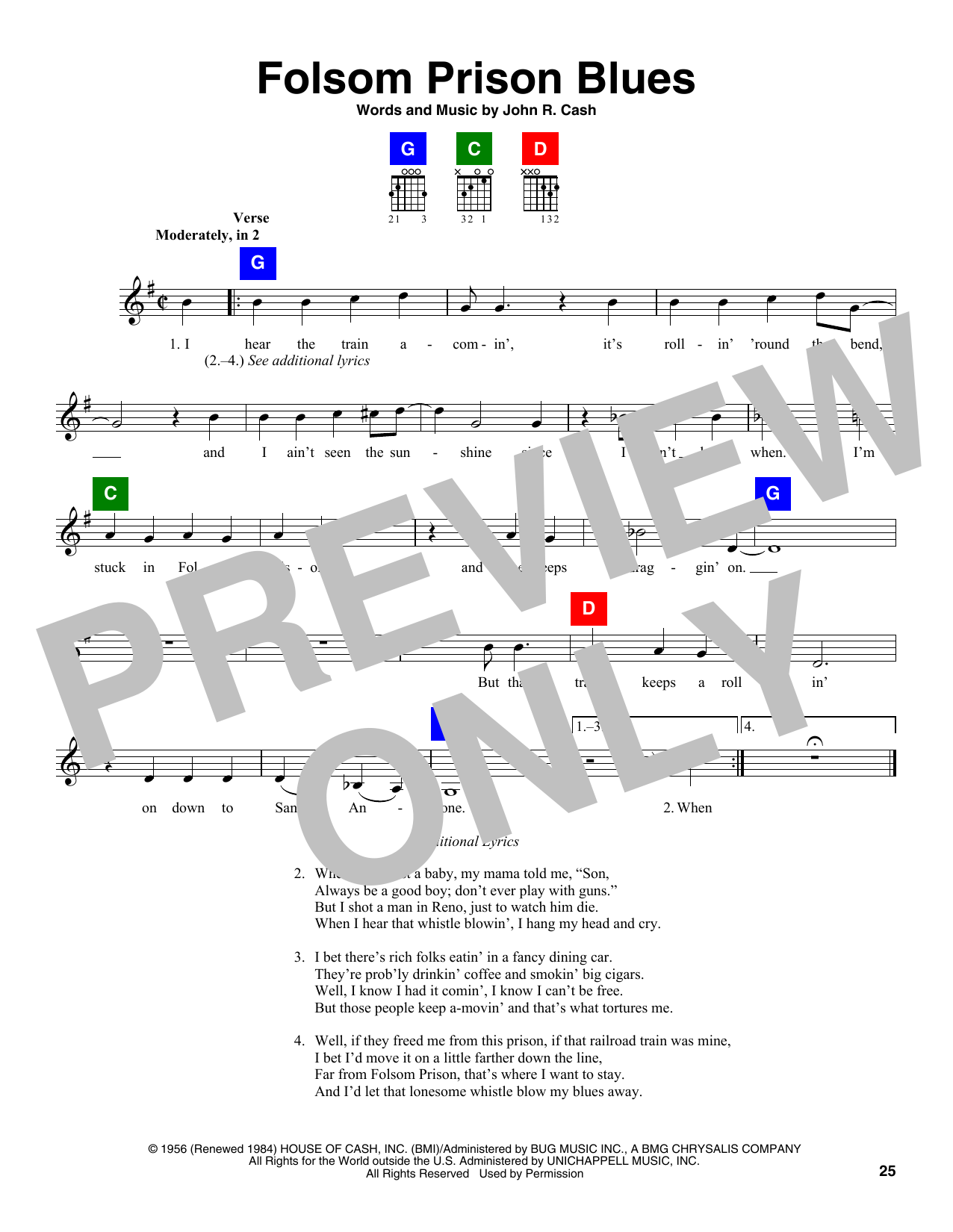 Product picture to: Folsom Prison Blues