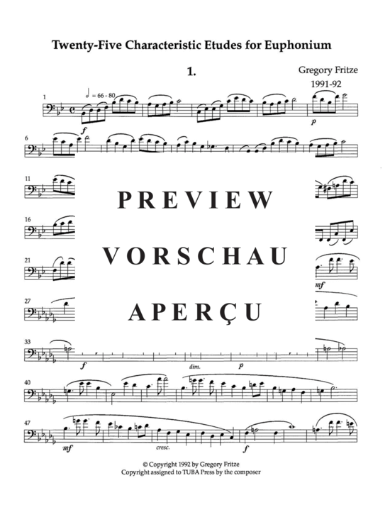 Product gallery: Page 4 of 21 Twenty-five Characteristic Etudes , , (Tuba Solo)