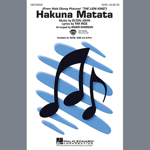 Product picture to: Hakuna Matata (from The Lion King) (arr. Roger Emerson)