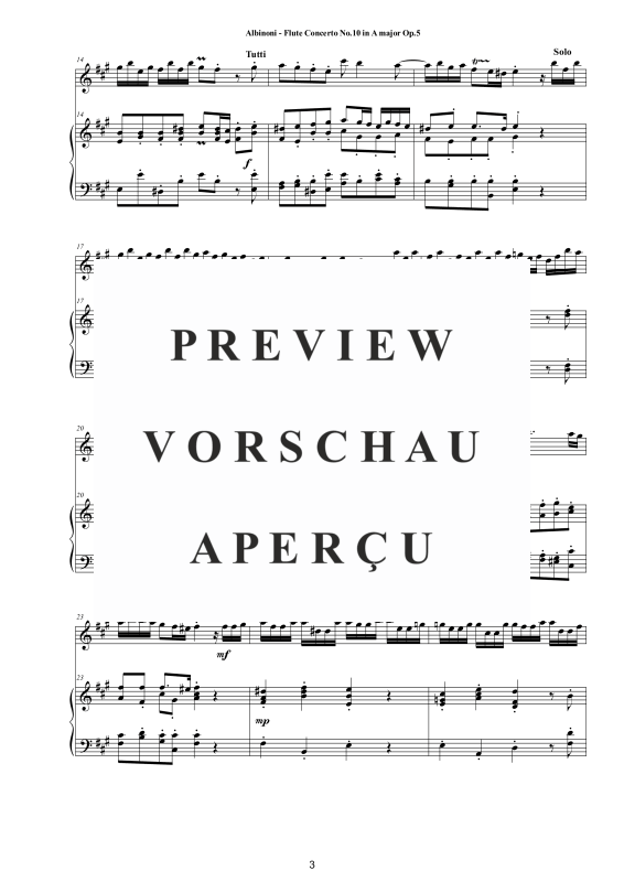 Product gallery: Page 4 of 11 Flute Concerto No.10 in A-Dur Op.5, , Flute and Piano/Harpsichord