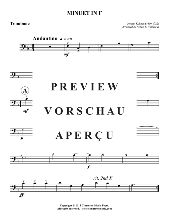 Produktgalerie: Seite 6 von 7 Minuet in F , , (Blechbläserquintett)