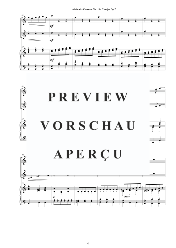 Product gallery: Page 5 of 11 Oboe Concerto No.11 in C-Dur Op.7, , 2 Oboes and Piano/Harpsichord