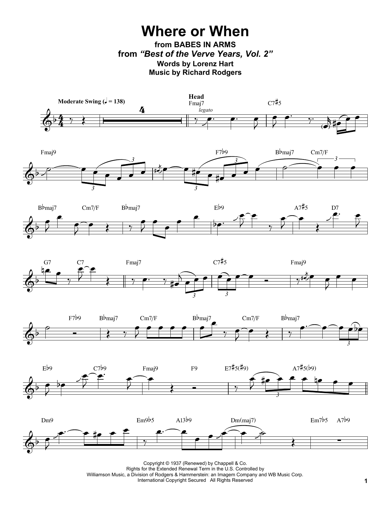 Product gallery: Page 1 of 1 Where Or When, Stan Getz