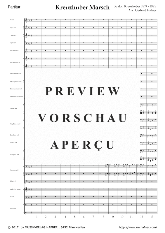 Product gallery: Page 6 of 11 Kreuzhuber Marsch, , (large wind orchestra)