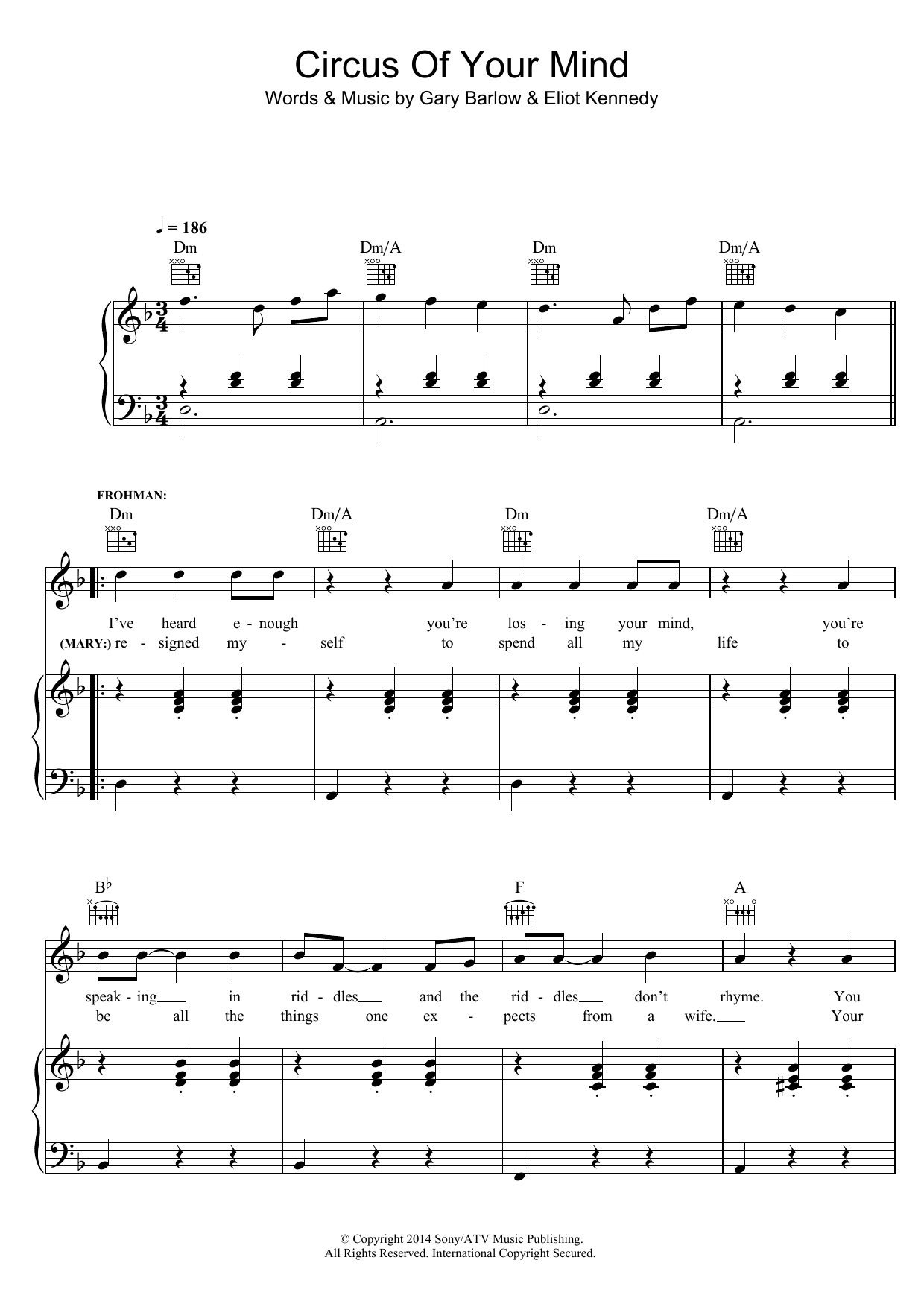 Produktbild zu: Circus Of Your Mind (from 'Finding Neverland')