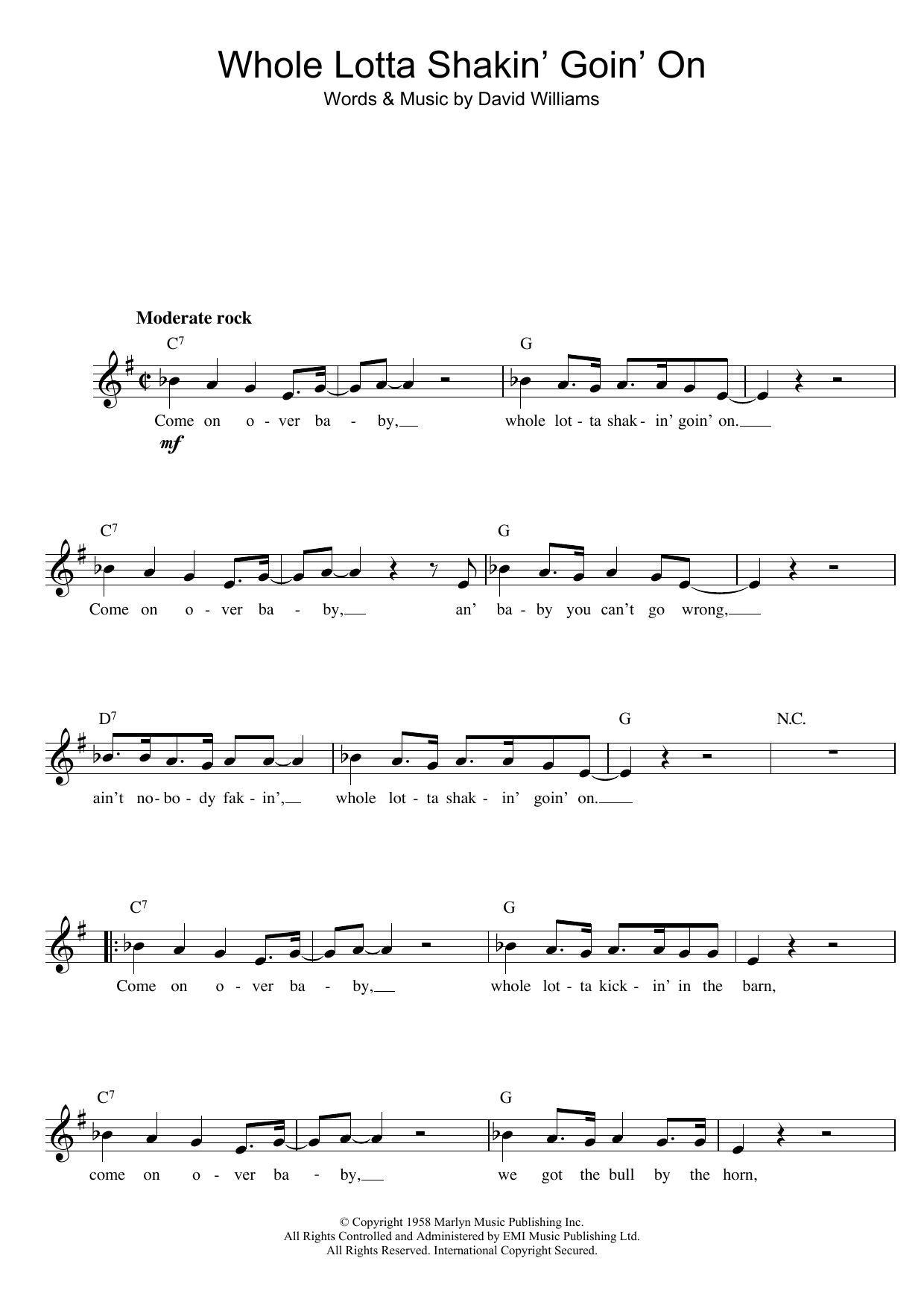 Produktgalerie: Seite 1 von 1 Whole Lotta Shakin', Dave Williams, Melodieinstrument