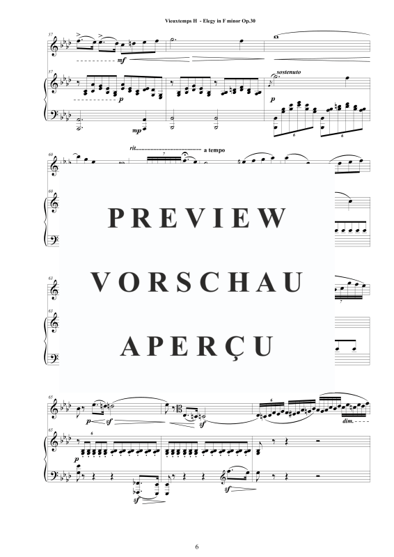Product gallery: Page 7 of 11 Elegy in F-Moll Op.30, , Viola and Piano