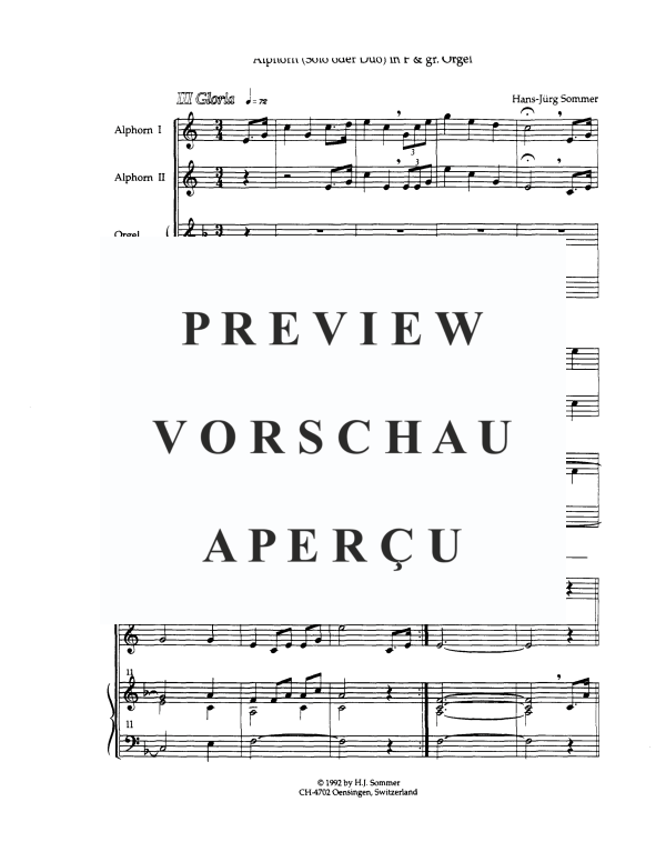 Product gallery: Page 8 of 11 Messe, , 1-2 Alphorns and Organ