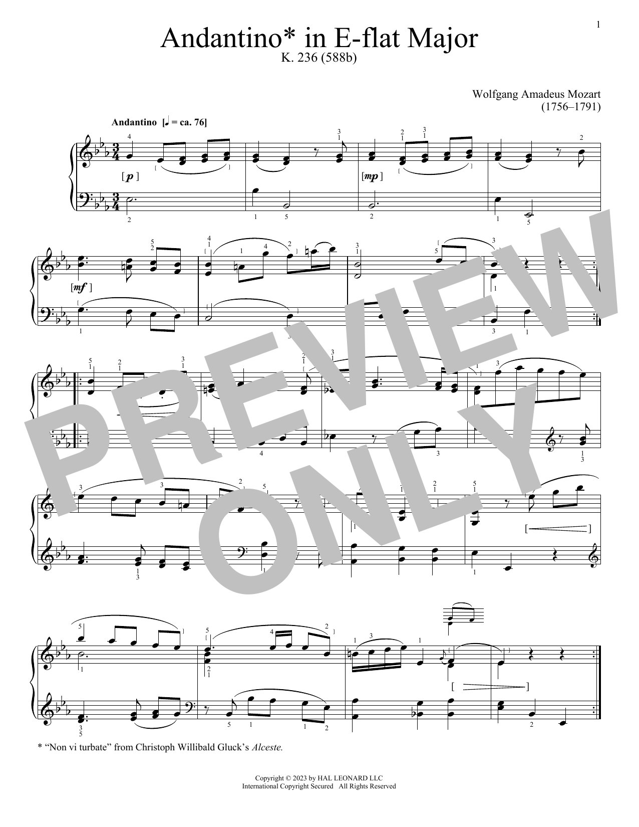 Product picture to: Andantino In E Flat