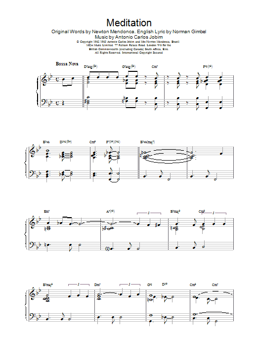 Product gallery: Page 1 of 1 Meditation, Antonio Carlos Jobim