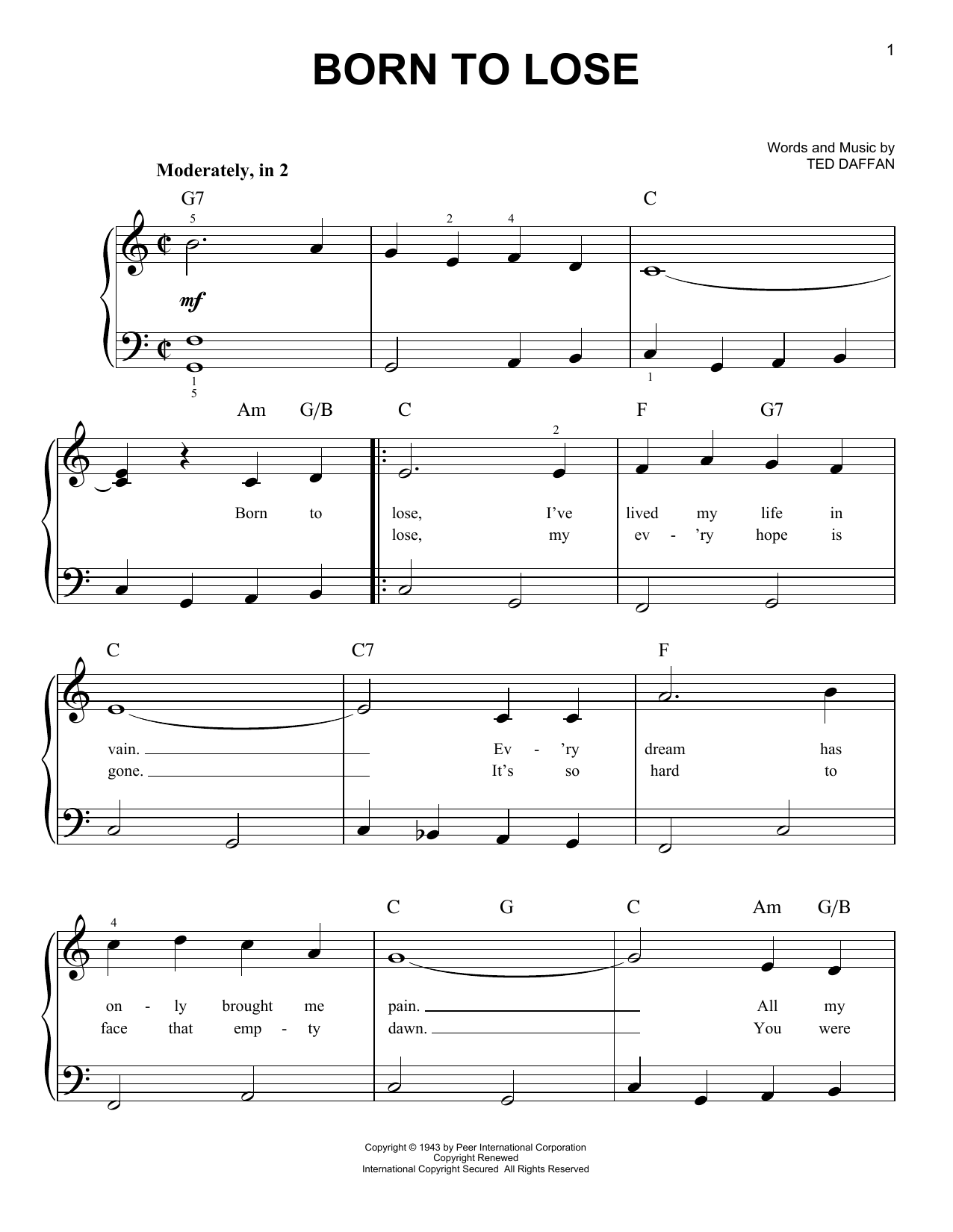Produktgalerie: Seite 1 von 1 Born To Lose, Ray Charles, Klavier