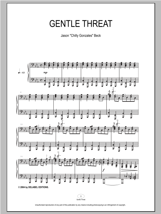 Product gallery: Page 1 of 1 Gentle Threat, Chilly Gonzales