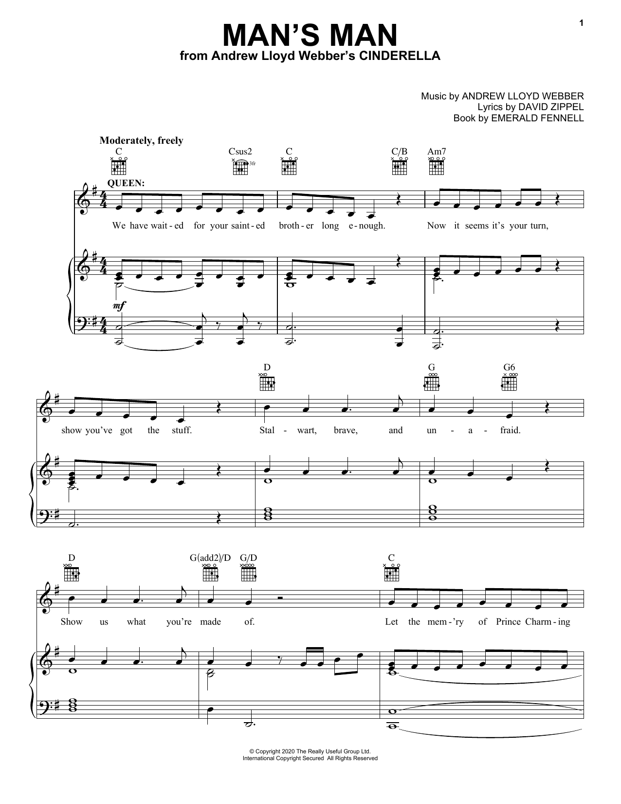 Product picture to: Man's Man (from Andrew Lloyd Webber's Cinderella)