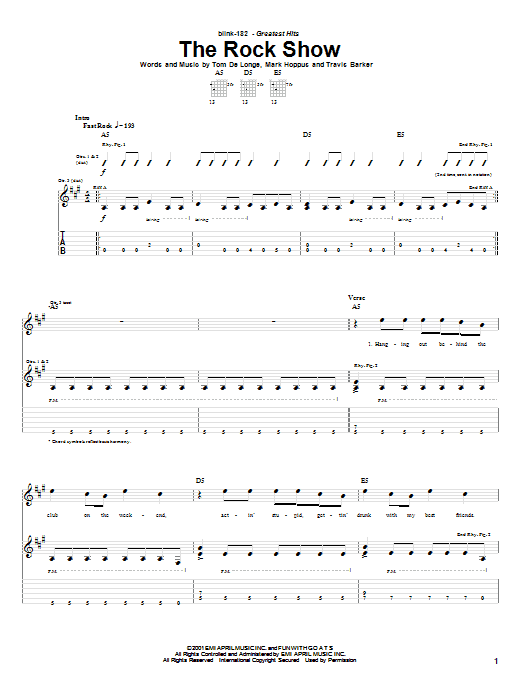 Product gallery: Page 1 of 1 The Rock Show, Blink-182