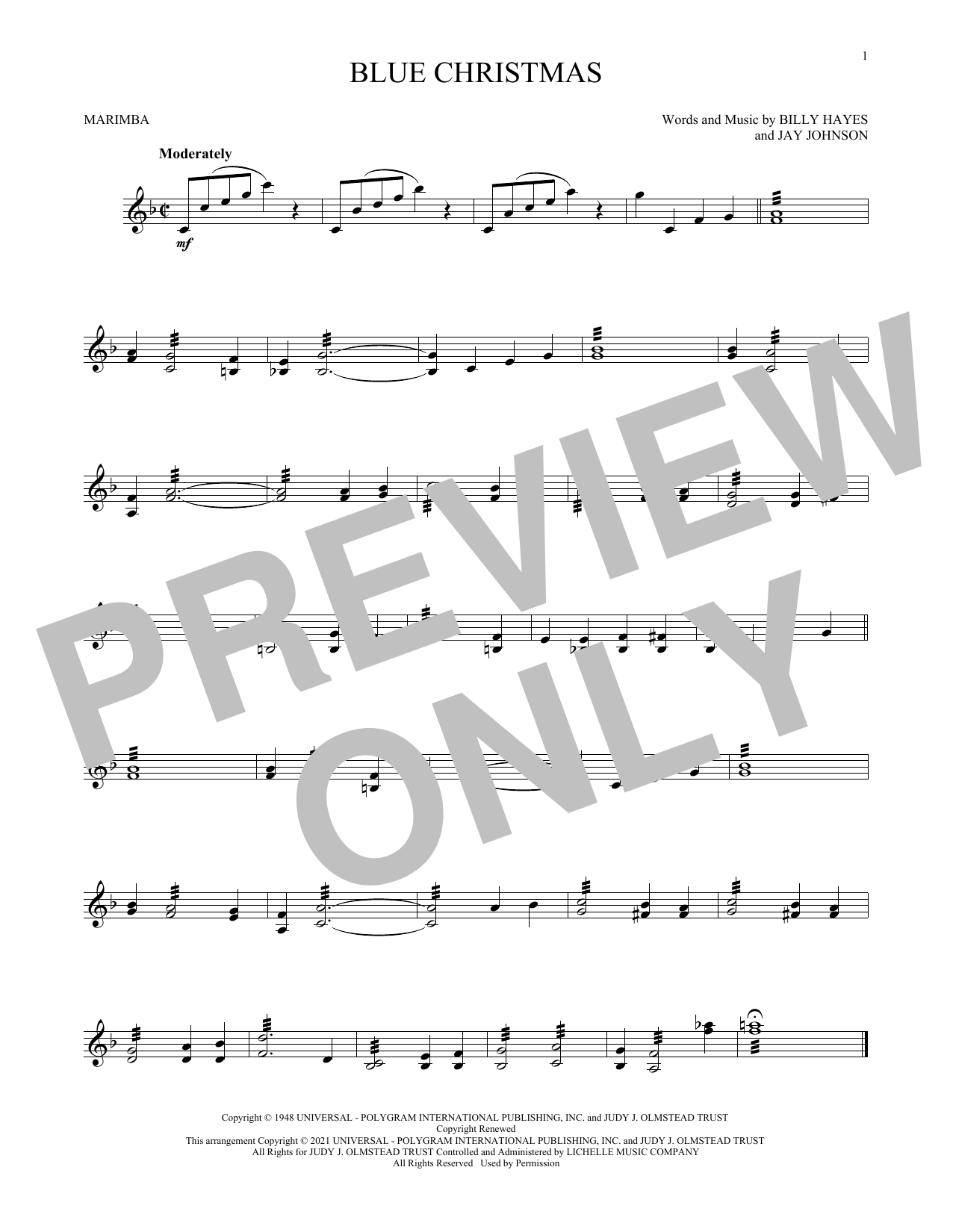 Produktgalerie: Seite 1 von 1 Blue Christmas, Elvis Presley, Marimba
