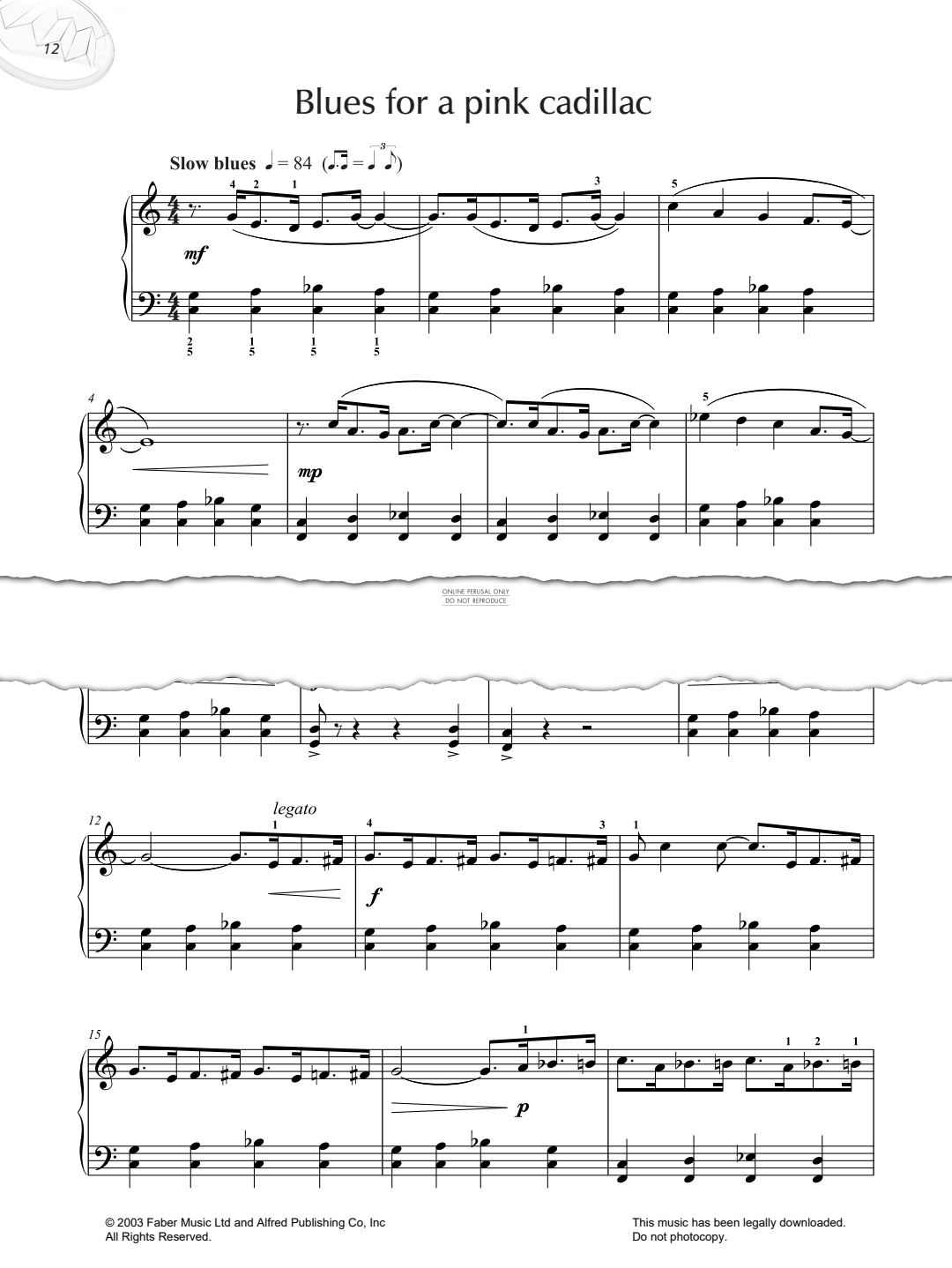 Produktgalerie: Seite 1 von 1 Blues For A Pink Cadillac, Louise Chamberlain, Klavier