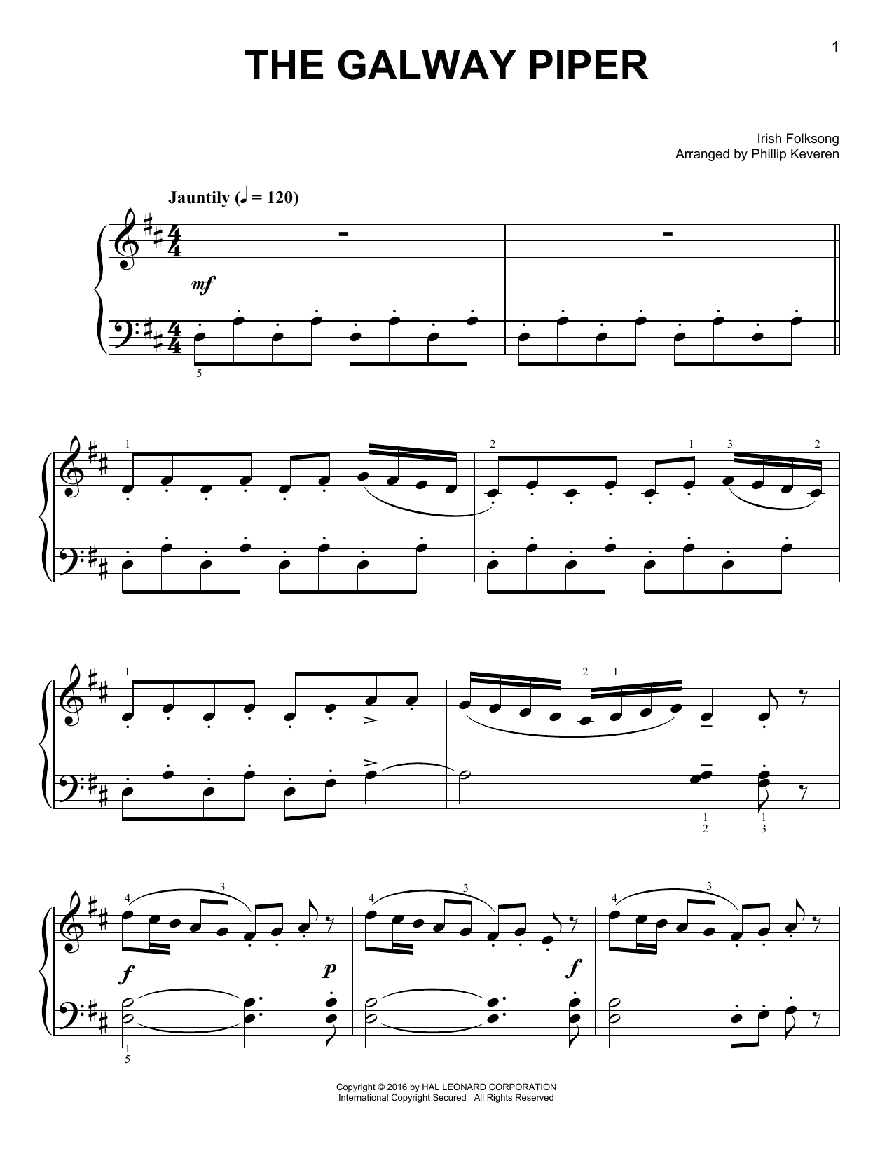 Produktgalerie: Seite 1 von 1 The Galway Piper, Irish Folksong, Klavier