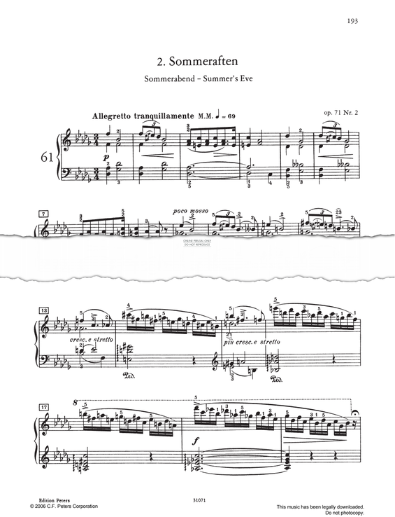 Produktbild zu: Sommeraften Op. 71