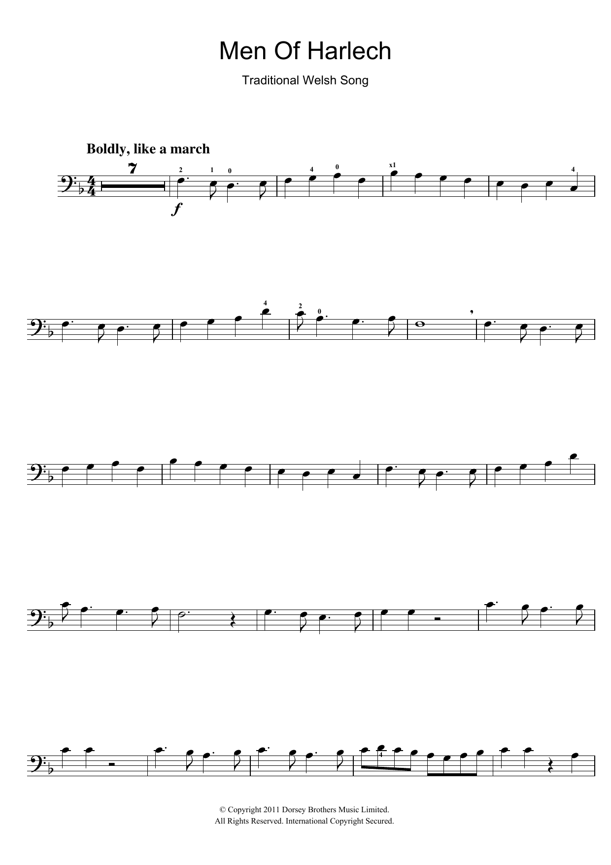 Produktgalerie: Seite 1 von 1 Men Of Harlech, Traditional, Violoncello
