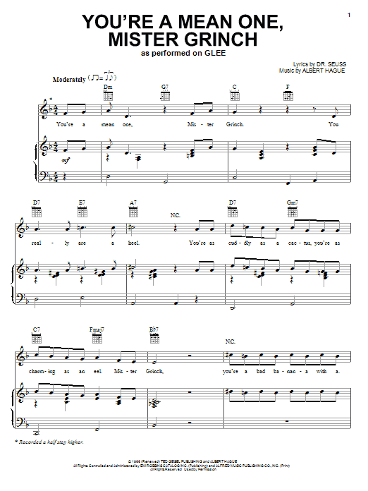 Produktbild zu: You're A Mean One, Mr. Grinch