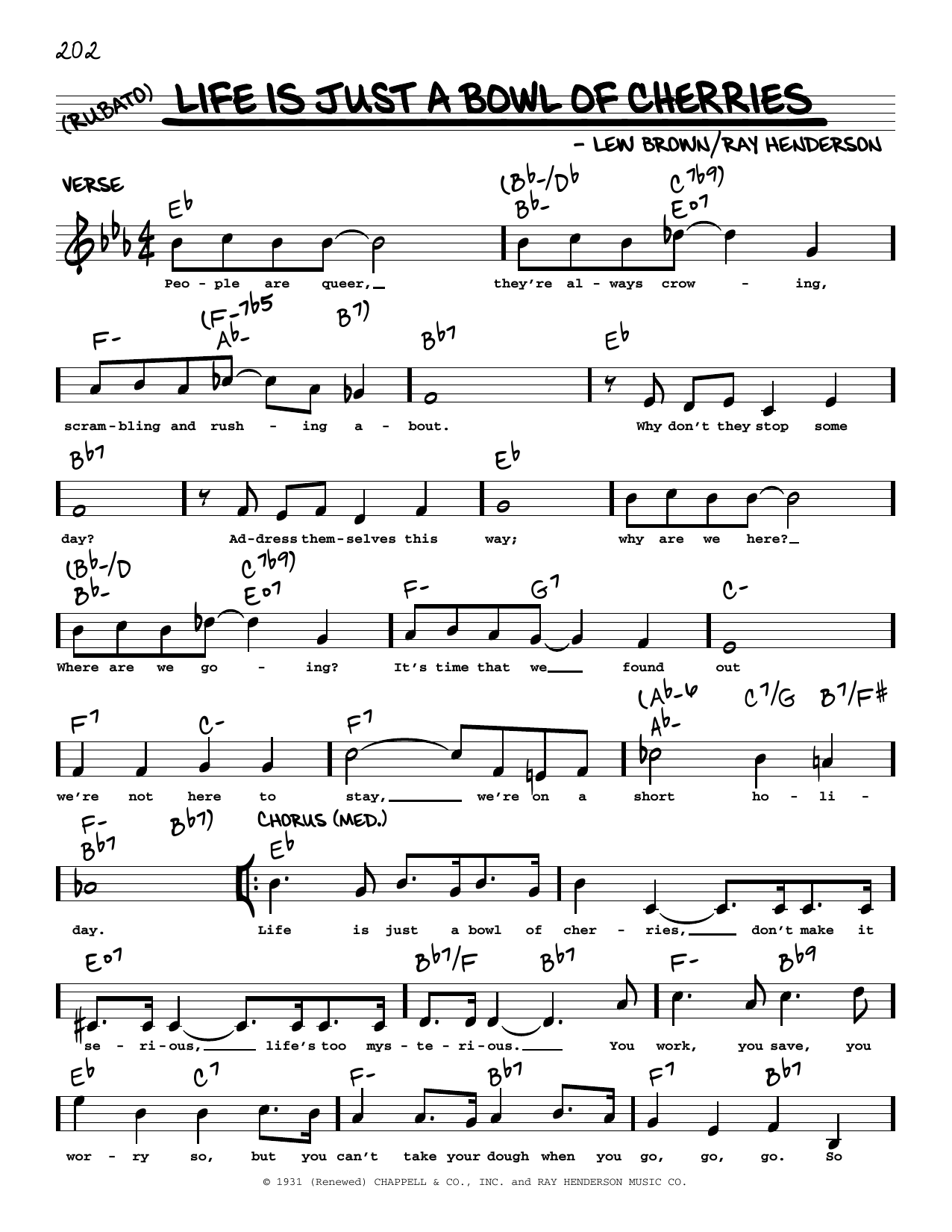 Produktbild zu: Life Is Just A Bowl Of Cherries (arr. Robert Rawlins)