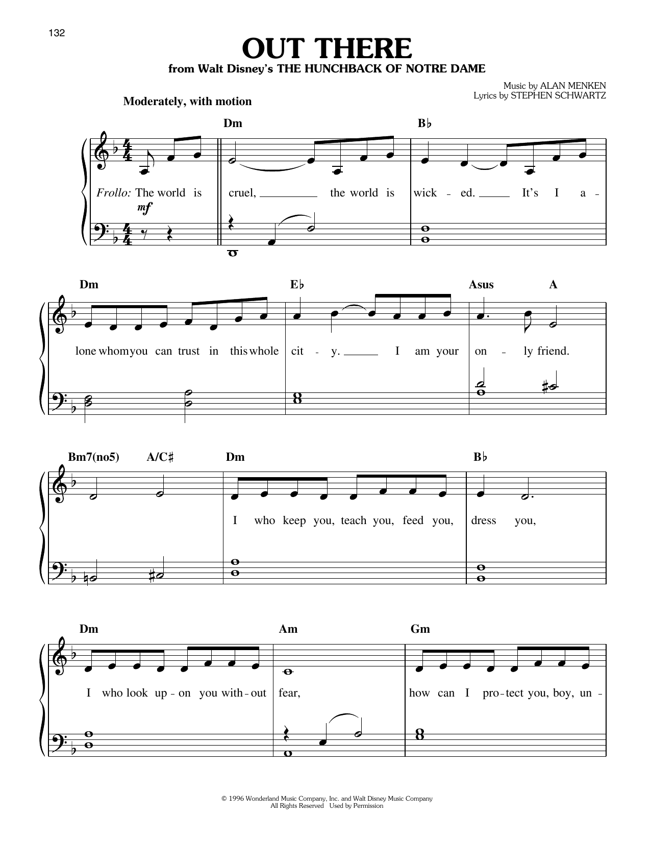 Produktgalerie: Seite 1 von 1 Out There (from The Hunchback Of Notre Dame), Alan Menken & Stephen Schwartz, Klavier