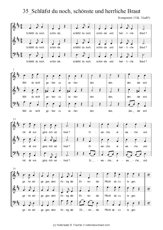 Product picture to: Schläfst du noch, schönste und herrliche Braut (Nik. Niedt?) / Weihnachtsarie