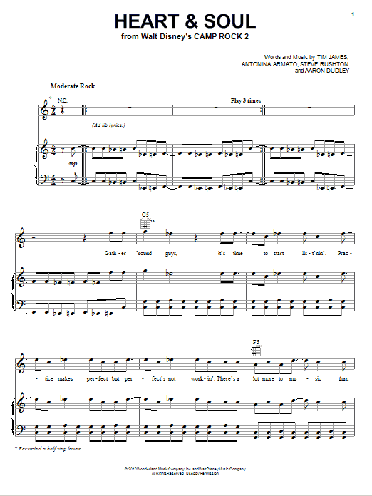 Produktbild zu: Heart And Soul (from Camp Rock 2)