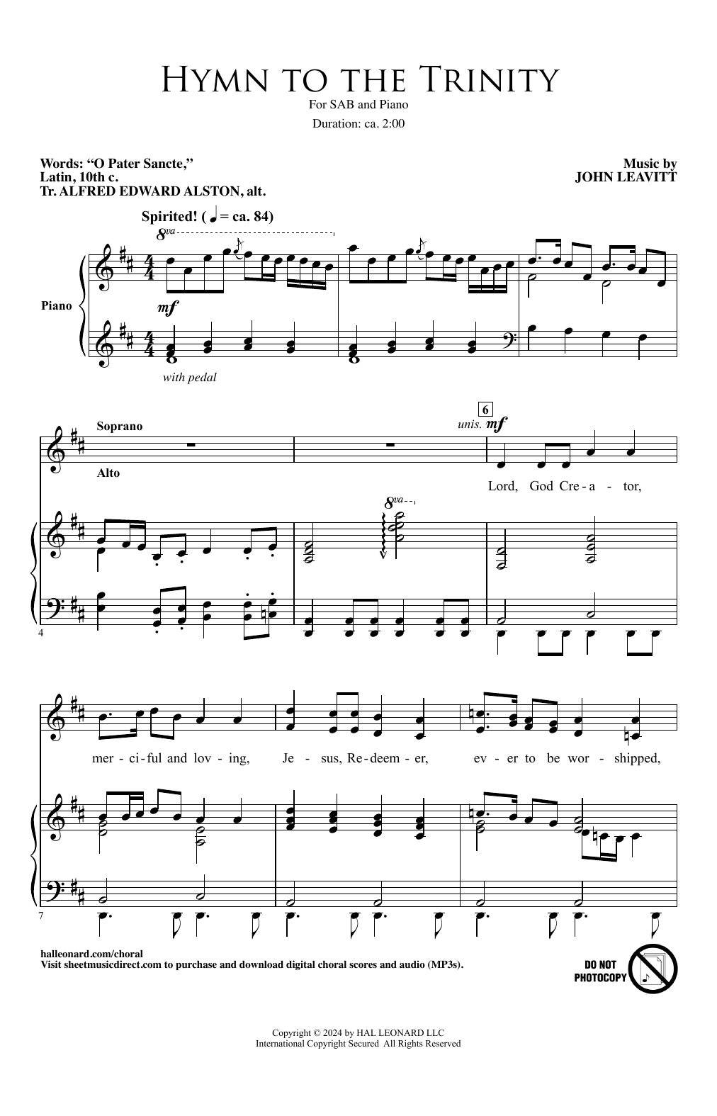 Produktbild zu: Hymn To The Trinity
