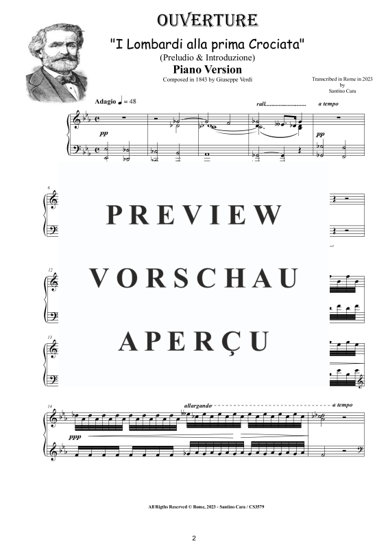 Produktgalerie: Seite 3 von 11 Ouvertüre (Preludio e Introduzione) aus I Lombardi - Piano Version, , Klavier Solo