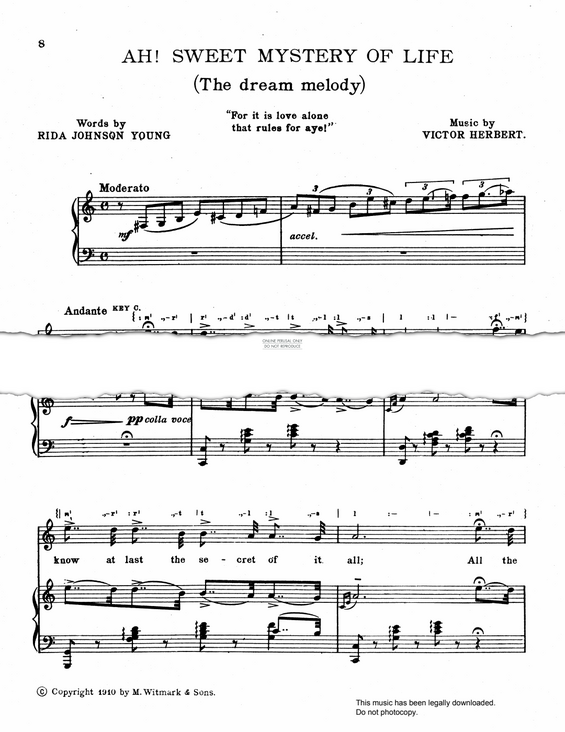 Produktbild zu: Ah! Sweet Mystery Of Life (The Dream Melody)