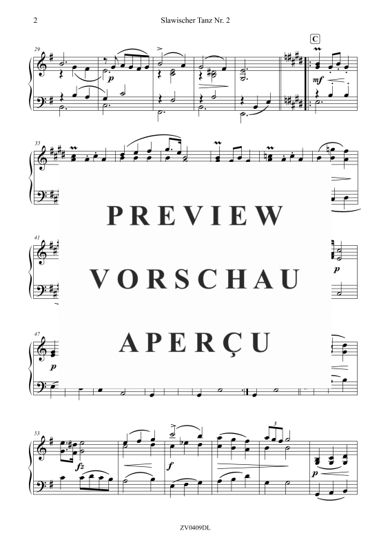 Produktgalerie: Seite 4 von 6 Slawischer Tanz Nr. 2, Weihe, Gerhard, Klavier Solo