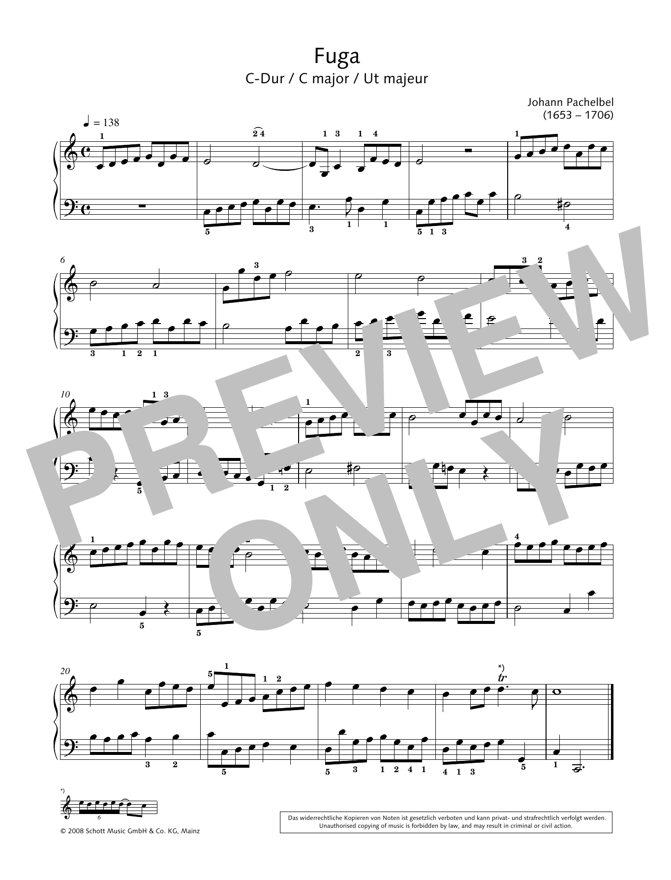 Product gallery: Page 1 of 1 Fuga in C major, Hans-Gunter Heumann