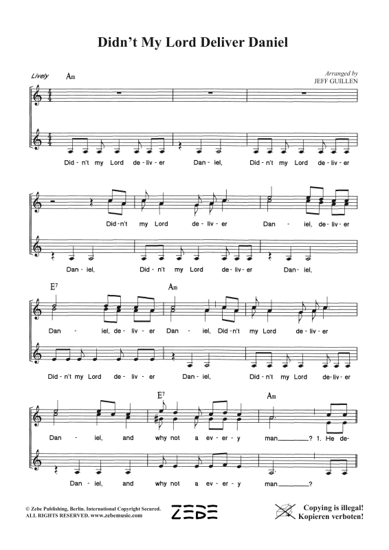 Produktgalerie: Seite 1 von 5 Didn´t My Lord Deliver Daniel, , Frauenchor SSA