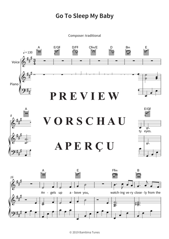 Produktgalerie: Seite 4 von 5 Go To Sleep My Baby, , (Gesang + Klavier, Gitarre)