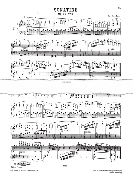Produktgalerie: Seite 1 von 1 Sonatina in G major op.55.2, Friedrich Kuhlau, Klavier