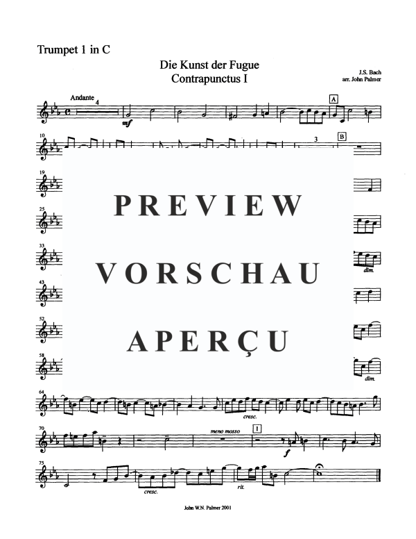 Produktgalerie: Seite 7 von 11 Contrapunctus No. 1, , Blechbläser Quintett
