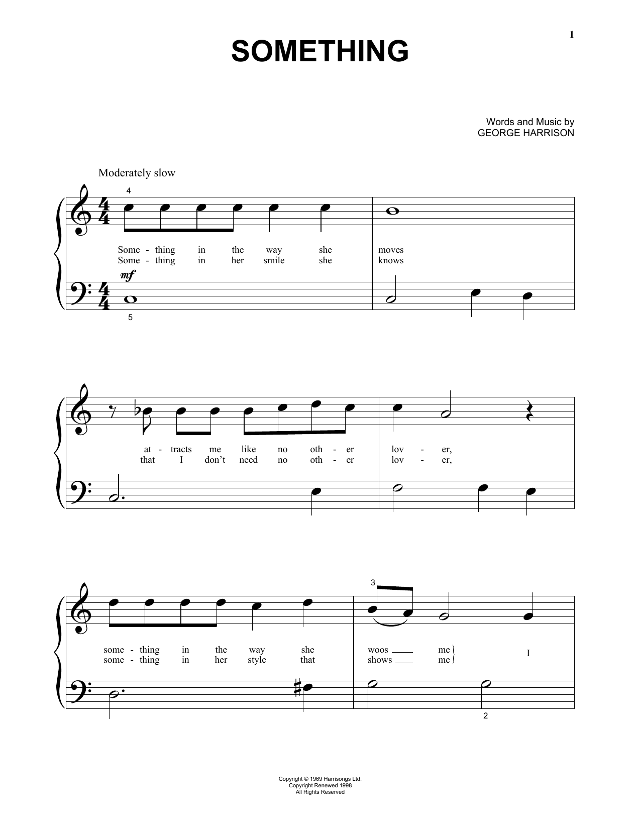 Produktgalerie: Seite 1 von 1 Something, The Beatles, Klavier