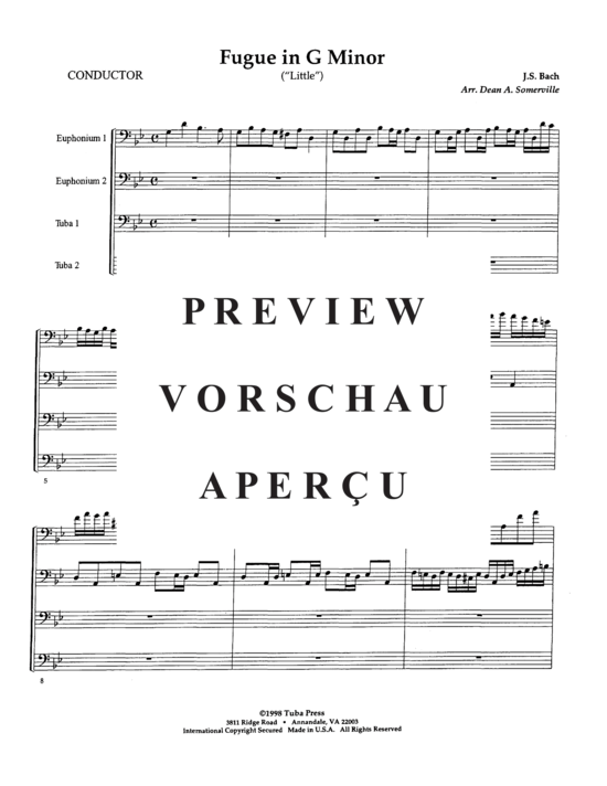 Product gallery: Page 3 of 18 Fugue in G Minor (Little) , ,  (Tuba Quartett EETT)