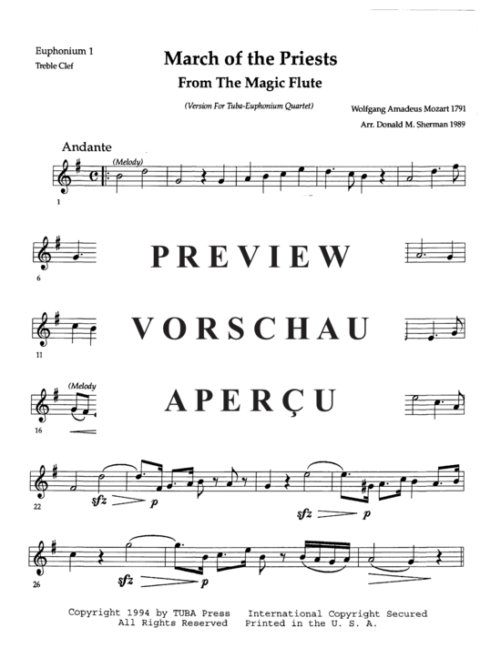 Product gallery: Page 7 of 11 March of the Priests , , (Tuba Quartett EETT)