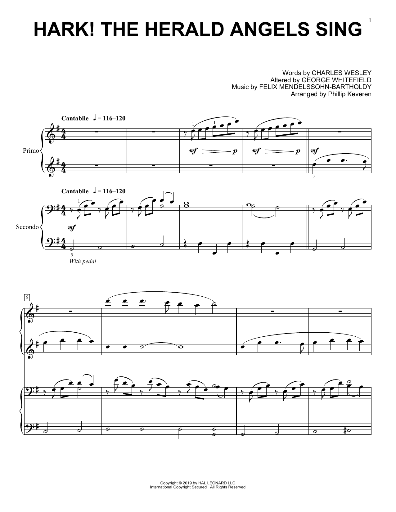 Product picture to: Hark! The Herald Angels Sing (arr. Phillip Keveren)