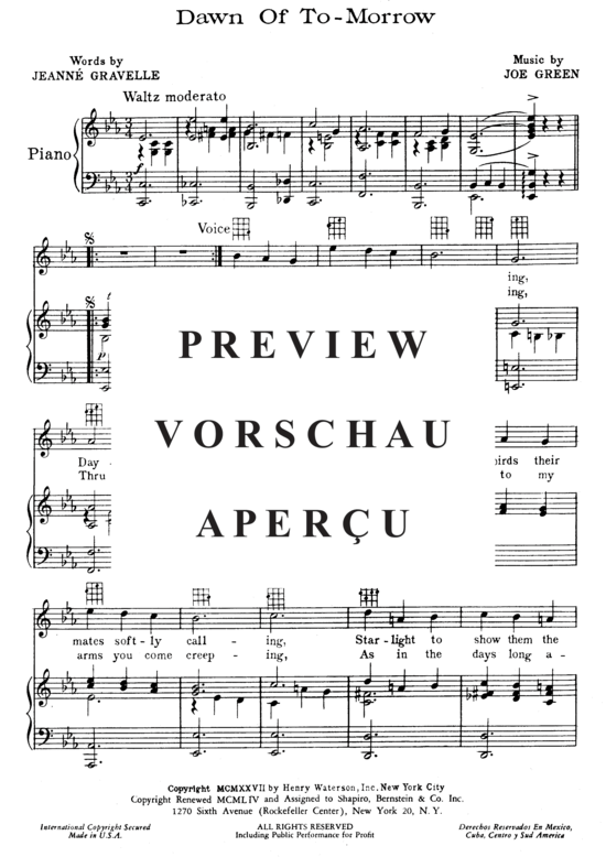 Produktgalerie: Seite 3 von 8 Dawn Of To-Morrow , Popular Standard, Klavier und Gesang