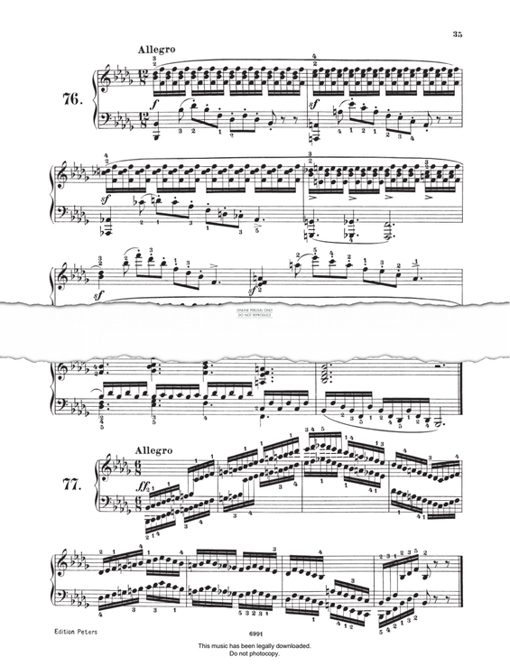 Produktgalerie: Seite 1 von 1 Study (Op. 821, No.76), Carl Czerny, Klavier