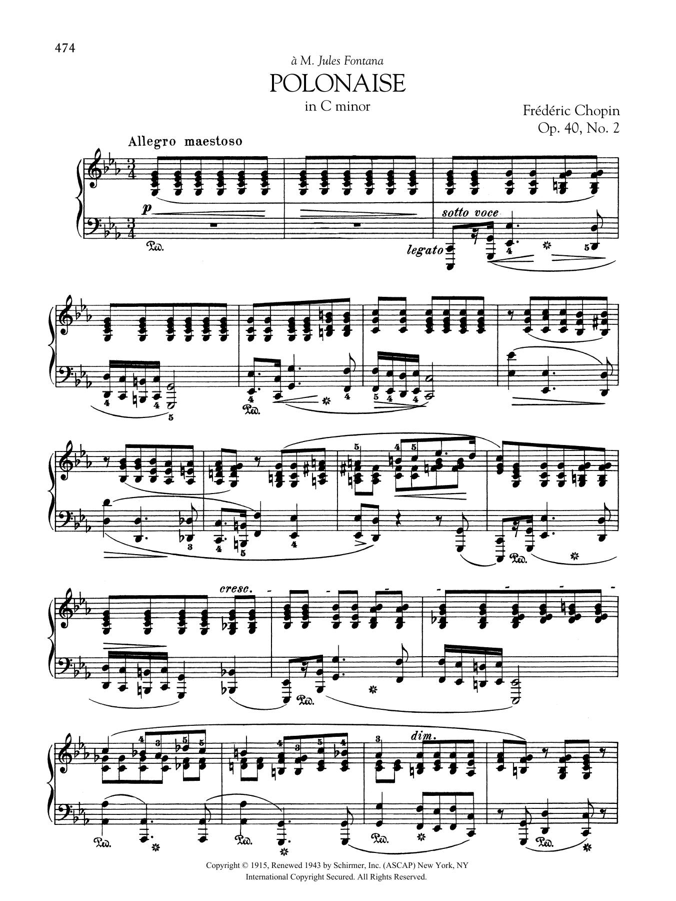 Product gallery: Page 1 of 1 Polonaise in C minor, Op. 40, No. 2, Frédéric Chopin